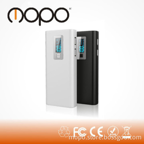 High capacity dual USB power bank with LCD External battery charger